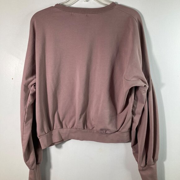 Womens UO Project Social T Sweatshirt M Mauve Cotton Polyester Spandex Long Slee - Picture 2 of 9